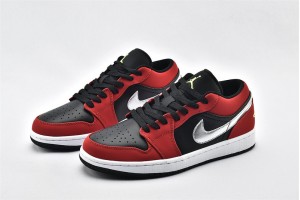 Air Jordan 1 Low Black Green Pulse Gym Red White 553558 036 Womens And Mens Shoes  